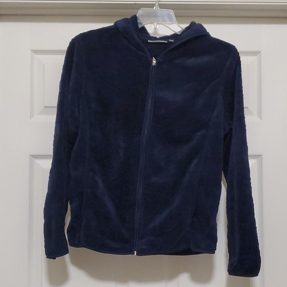 blue fleece hoodie swJason Maxwelleatshirt jacket womens PXL